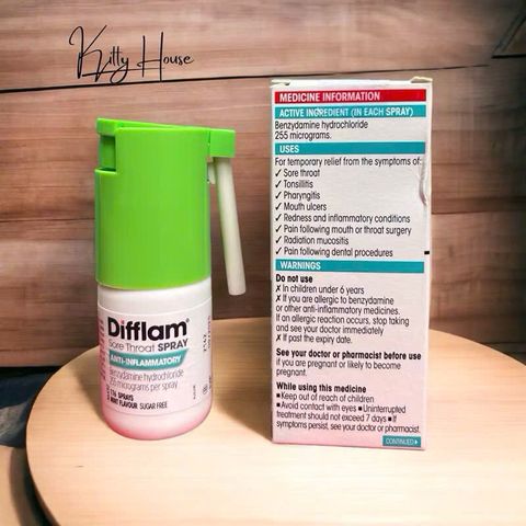 Xịt Họng Difflam 176 Spray Vị Bạc Hà - Giúp Giảm Ngứa Cổ Tặng Bé Từ 6 Tuổi Trở Lên, Thoải Mái, Hiệu Quả