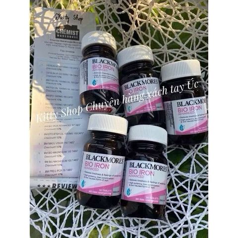 Viên Uống Bổ Sung Sắt Blackmores Bio Iron 30 Viên - Hỗ Trợ Phụ Nữ Mang Thai & Cải Thiện Hấp Thụ Sắt 