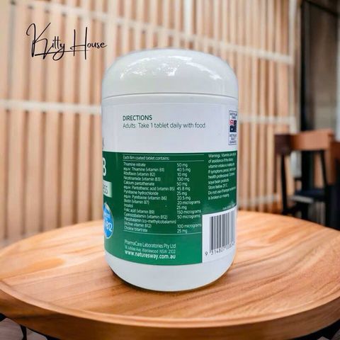 Viên uống giảm căng thẳng Nature’s Way Mega B Executive Stress 200 viên - Hỗ trợ năng lượng, giảm lo âu, cải thiện sức khỏe tổng thể