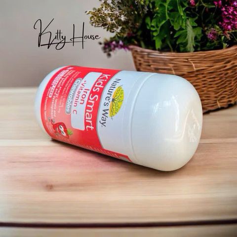 Viên kẹo nhai Sắt cho trẻ em Nature's Way Kids Smart Iron + Vitamin C 50 viên - Hỗ trợ phát triển khỏe mạnh và tăng cường miễn dịch