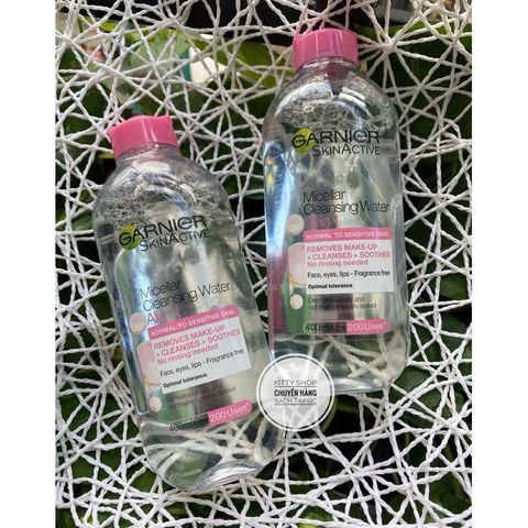 Nước Tẩy Trang Garnier Skinactive Micellar Cleansing 400ml - Tẩy Trang Dịu Nhẹ, Không Gây Kích Ứng, Phù Hợp Với Da Nhạy Cảm