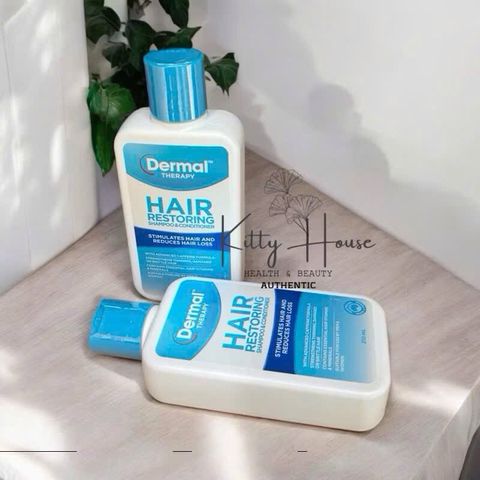 Dầu Gội & Dầu Xả Phục Hồi Dermal Therapy 210ml - Kích Thích Mọc Tóc, Giảm Rụng Tóc, Dưỡng Ẩm Tóc Hư Tổn Cho Nam & Nữ