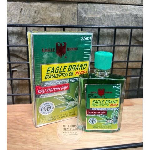 Dầu Khuynh Diệp Chống Muỗi Eagle Brand Eucalyptus Oil Plus 25ml - Giải Pháp Hiệu Quả Ngăn Ngừa Muỗi và Thông Mũi, Phòng Ngừa Bệnh Tật
