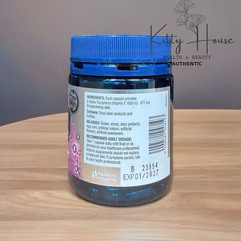 Viên uống Vitamin E 1000IU Wagner - Viên nang chống oxy hóa hỗ trợ sức khỏe da và tim mạch - Hộp 100 viên