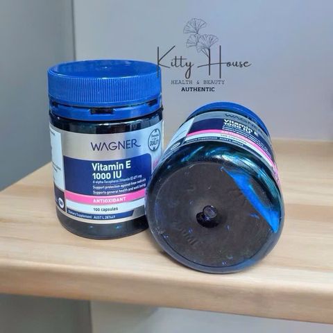 Viên uống Vitamin E 1000IU Wagner - Viên nang chống oxy hóa hỗ trợ sức khỏe da và tim mạch - Hộp 100 viên