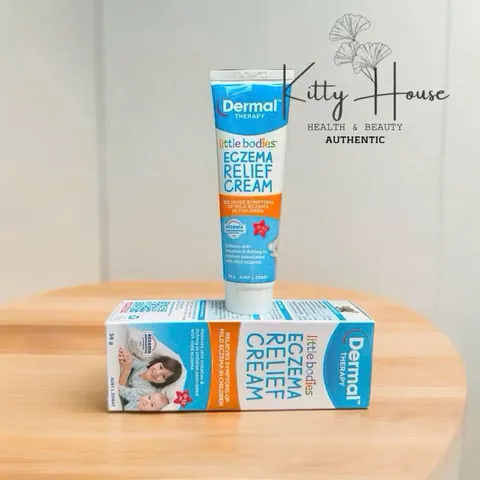 Kem bôi chàm da cho trẻ em Little Bodies - Eczema Relief Cream 56g với bột yến mạch và Aloe Vera, giảm ngứa và kích ứng da.