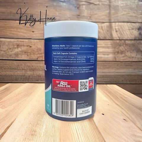Viên uống Bioglan Super Fish Oil 1000mg không mùi - Hỗ trợ tim mạch và sức khỏe toàn diện - Lọ 200 viên nang Omega-3 chất lượng cao