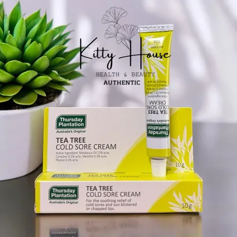 Kem Bôi Giảm Mụn Rộp Thursday Plantation 10g - Kem Chăm Sóc Môi, Làm Dịu Vết Loét, Nứt Nẻ Do Nắng, Chiết Xuất Tràm Trà, Úc