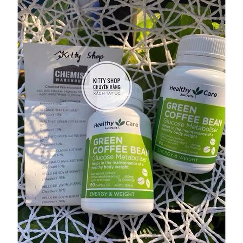 Viên uống hỗ trợ giảm cân Healthy Care Green Coffee Bean lọ 60 viên
