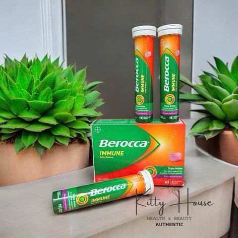 Viên Sủi Bổ Sung Vitamin Berocca Immune Daily Defence - Tăng Cường Khả Năng Miễn Dịch Cùng Vitamin C, D và Kẽm - 15 Viên