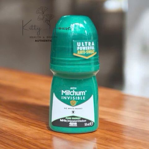 Lăn Khử Mùi Mitchum for Men 50ml - Chất Khử Mùi Ngăn Mồ Hôi 48 Giờ, Dạng Lăn Tiên Tiến, Sport, Unscented, Pure Energy
