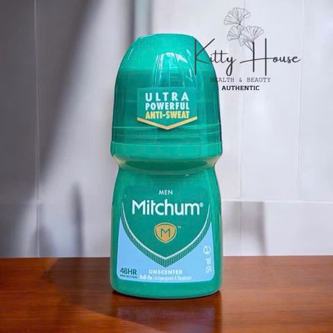 Lăn Khử Mùi Mitchum for Men 50ml - Chất Khử Mùi Ngăn Mồ Hôi 48 Giờ, Dạng Lăn Tiên Tiến, Sport, Unscented, Pure Energy