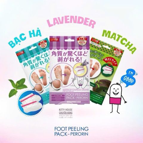 Túi Ủ Tẩy Tế Bào Chết Kiêm Mặt Nạ Chân Cho Da Chân Căng Bóng Mịn Màng PERORIN Nhật Bản (2 Miếng/ Túi)