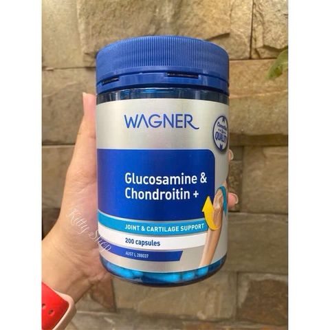 Viên uống bổ khớp Glucosamine & Chondroitin Wagner 200 viên - Hỗ trợ sức khỏe xương khớp, giảm đau viêm khớp, tái tạo sụn hiệu quả