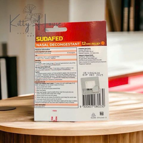Xịt Mũi Sudafed 20ml - Set 2 Chai Xịt Giảm Nghẹt Mũi, Xuất Xứ Úc, Hàng Chính Hãng, Sản Phẩm Chăm Sóc Sức Khỏe