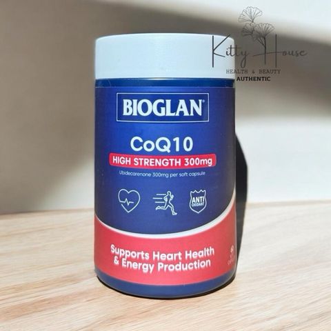 Viên uống Bioglan CoQ10 300mg - Hỗ trợ tim mạch và nâng cao sức đề kháng - Hộp 60 viên chính hãng