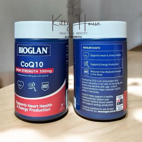 Viên uống Bioglan CoQ10 300mg - Hỗ trợ tim mạch và nâng cao sức đề kháng - Hộp 60 viên chính hãng