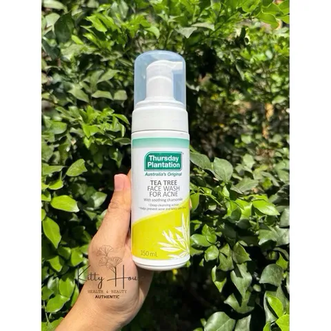 Sữa Rửa Mặt Tạo Bọt Ngừa Mụn Thursday Plantation 150ml - Chiết Xuất Tinh Dầu Tràm Trà Úc Dành Cho Da Mụn, Da Dầu, Đặt Giới Hạn Mụn
