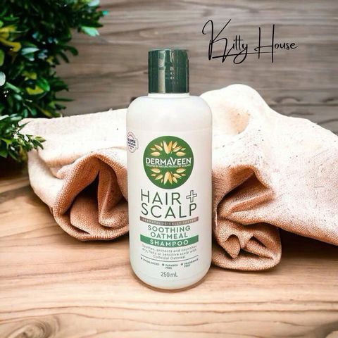 Dầu gội DermaVeen Oatmeal Soothing 250ml - Dành cho da đầu nhạy cảm, khô, chống gàu và ngứa, an toàn cho mọi loại tóc