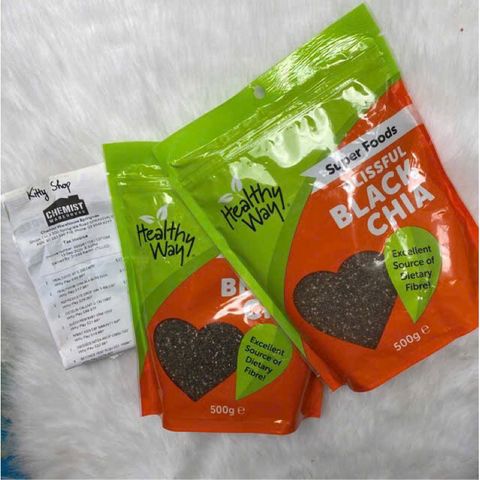 Hạt Chia Healthy Way 500g - Siêu Thực Phẩm Giảm Cân, Tăng Cường Năng Lượng, Chống Lão Hóa, Tốt Cho Da Và Tóc