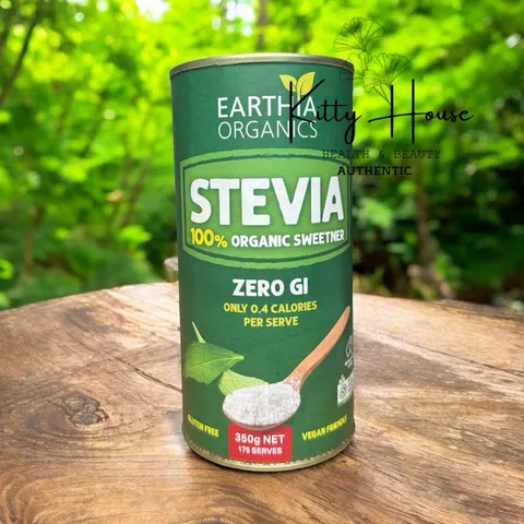Đường cỏ ngọt Earthia Organics Stevia 350g - Thay thế đường cho người tiểu đường, giảm cân, 100% tự nhiên, không calories