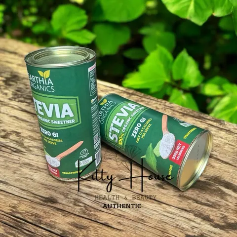 Đường cỏ ngọt Earthia Organics Stevia 350g - Thay thế đường cho người tiểu đường, giảm cân, 100% tự nhiên, không calories