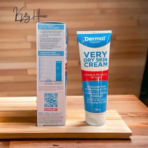 Kem Dưỡng Ẩm Deermal Very Dry Skin Cream 125g - Kem Đặc Dành Cho Da Khô, Cung Cấp Độ Ẩm Tối Ưu, Chứa Urea & Dimethicone