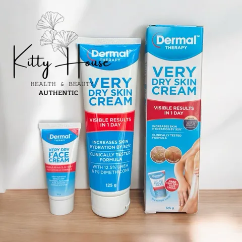 Kem Dưỡng Ẩm Deermal Very Dry Skin Cream 125g - Kem Đặc Dành Cho Da Khô, Cung Cấp Độ Ẩm Tối Ưu, Chứa Urea & Dimethicone