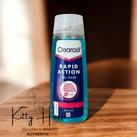 Sữa Rửa Mặt Gel Clearasil Ultra Rapid Action 200ml - Giúp Giảm Mụn Nhanh Chóng Trong 12 Giờ, Được Bác Sĩ Da Liễu Kiểm Nghiệm