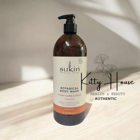 Sữa Tắm Thảo Dược Sukin Ylang Ylang & Cedar 1 Lít - Chăm Sóc Da Mềm Mại, Dưỡng Ẩm Từ Thiên Nhiên