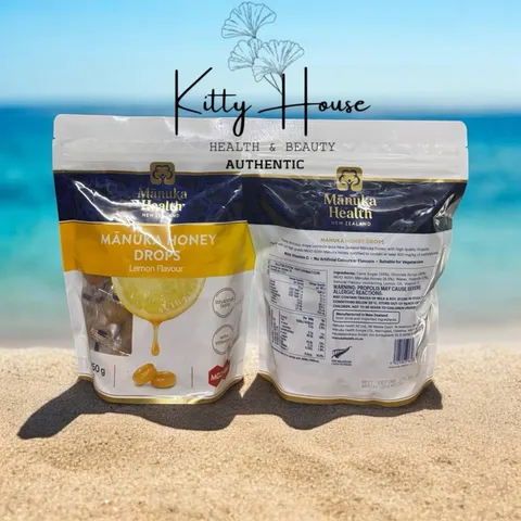 Kẹo Ngậm Mật Ong Manuka Health MGO 400+ Propolis & Chanh - Tăng Cường Miễn Dịch, Giảm Ho, Hỗ Trợ Sức Khỏe, Túi 58 Viên 250g