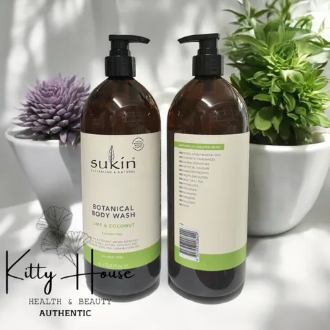 Sữa Tắm Thảo Dược Sukin Lime & Coconut 1L - Dưỡng Ẩm, Làm Sạch Da Tự Nhiên, Hương Chanh & Dừa Tươi Mát