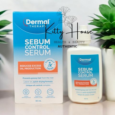 Serum kiểm soát bã nhờn Dermal Therapy 60ml - Giảm dầu thừa, cân bằng da, hỗ trợ tóc và da đầu khỏe mạnh