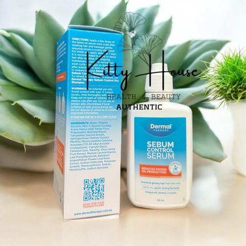 Serum kiểm soát bã nhờn Dermal Therapy 60ml - Giảm dầu thừa, cân bằng da, hỗ trợ tóc và da đầu khỏe mạnh
