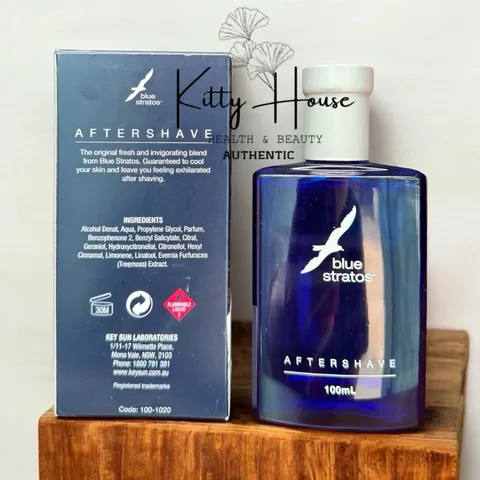 Nước Hoa Nam Blue Stratos Aftershave 100ml - Hương Cam Chanh Tươi Mát, Lưu Hương Lâu, Phù Hợp Ngày và Đêm