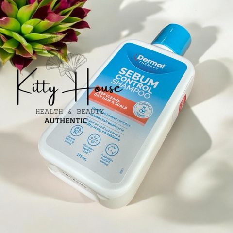 Dầu Gội Kiểm Soát Bã Nhờn Dermal Therapy Sebum Control 175ml - Giúp Làm Sạch, Giảm Dầu và Cân Bằng Da Đầu