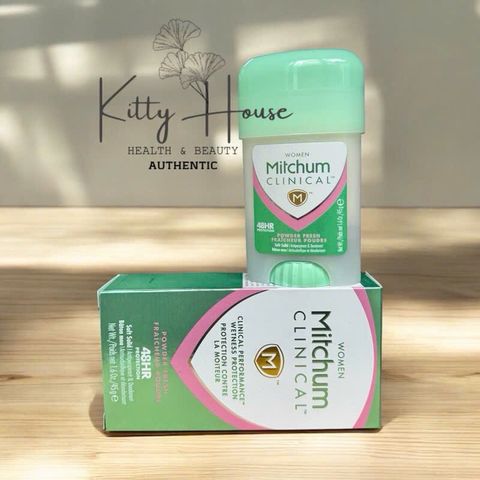 Lăn khử mùi Mitchum Clinical 48 Giờ Powder Fresh cho Nam và Nữ - Kiểm Soát Mồ Hôi Hiệu Quả 45g