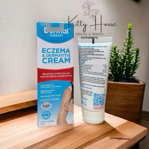 Kem Dermal Therapy Hỗ Trợ Chàm Da 60g - Kem Trị Viêm Da Nhẹ, Giảm Ngứa, Thích Hợp Da Nhạy Cảm