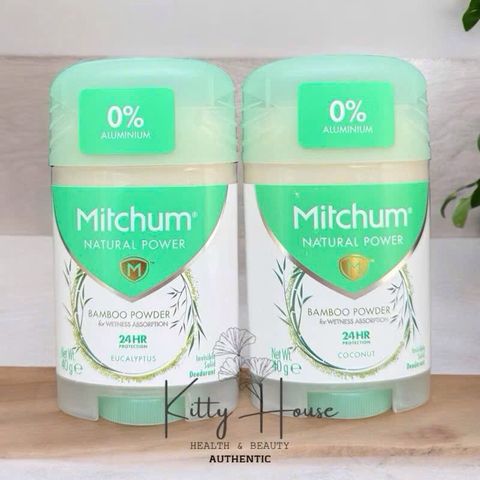 Lăn khử mùi tự nhiên Mitchum dành cho nữ - Dừa & Khuynh diệp 40g, không nhôm, thuần chay, kháng mồ hôi 24 giờ