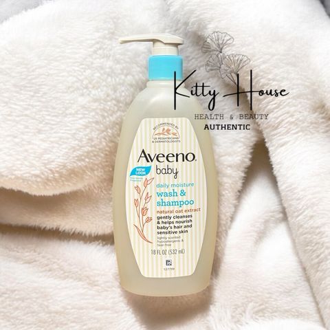Sữa Tắm Gội 2 Trong 1 Aveeno Baby Wash & Shampoo Chiết Xuất Yến Mạch Tự Nhiên 532ml - An Toàn, Dịu Nhẹ Cho Da Bé