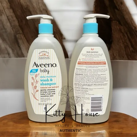 Sữa Tắm Gội 2 Trong 1 Aveeno Baby Wash & Shampoo Chiết Xuất Yến Mạch Tự Nhiên 532ml - An Toàn, Dịu Nhẹ Cho Da Bé