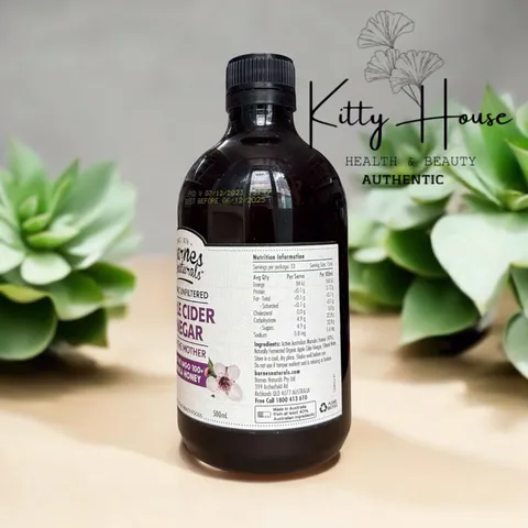 Giấm táo mật ong hữu cơ Barnes Naturals và mật ong Manuka MGO 100+ chai 500ml