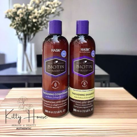 Dầu Gội Hask Biotin Boost 355ml - Tăng Cường Mọc Tóc, Ngăn Rụng Tóc, Collagen & Coffee Cho Tóc Khỏe Mạnh, Chăm Sóc Tóc Mỏng