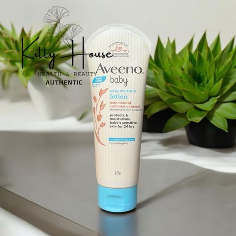 Sữa Dưỡng Ẩm Không Mùi Aveeno Baby 227g - Lotion An Toàn Cho Da Nhạy Cảm Của Bé, Từ Bột Yến Mạch Hữu Cơ, Cấp Ẩm Suốt 24 Giờ