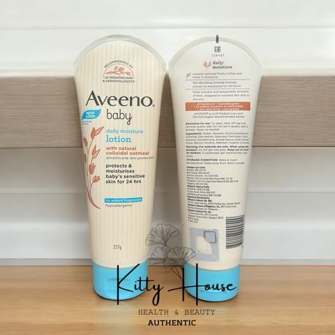 Sữa Dưỡng Ẩm Không Mùi Aveeno Baby 227g - Lotion An Toàn Cho Da Nhạy Cảm Của Bé, Từ Bột Yến Mạch Hữu Cơ, Cấp Ẩm Suốt 24 Giờ