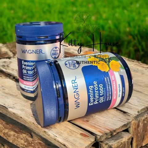Viên uống tinh dầu hoa anh thảo Wagner Evening Primrose Oil 1000 - Hỗ trợ cân bằng nội tiết tố, đẹp da và giảm đau bụng kinh - Hộp 200 viên