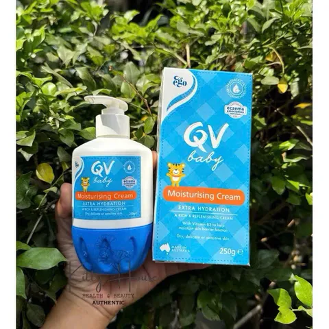 Kem Dưỡng Ẩm Da Cho Bé Ego Q.V Baby Moisturising Cream 250ml - Giúp Da Nhạy Cảm, Chàm Sữa, Không Chứa Hương Liệu, An Toàn cho Trẻ Sơ Sinh