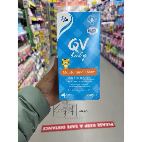 Kem Dưỡng Ẩm Da Cho Bé Ego Q.V Baby Moisturising Cream 250ml - Giúp Da Nhạy Cảm, Chàm Sữa, Không Chứa Hương Liệu, An Toàn cho Trẻ Sơ Sinh