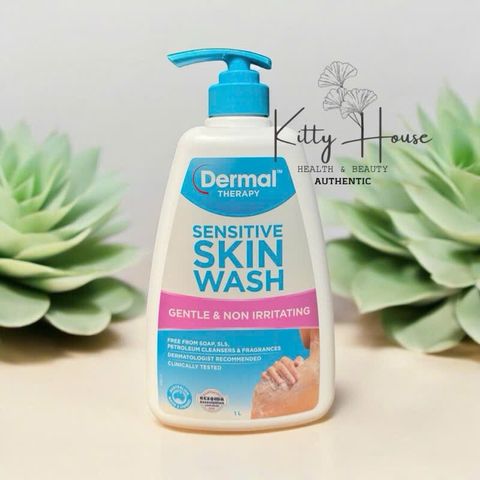 Sữa Tắm Dermal Therapy Sensitive Skin Wash 1L - Dưỡng ẩm, Không Chứa Xà Phòng, Dành Cho Da Nhạy Cảm, Không Gây Kích Ứng