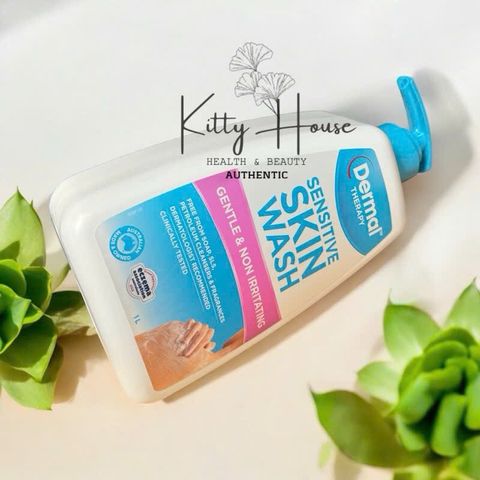 Sữa Tắm Dermal Therapy Sensitive Skin Wash 1L - Dưỡng ẩm, Không Chứa Xà Phòng, Dành Cho Da Nhạy Cảm, Không Gây Kích Ứng